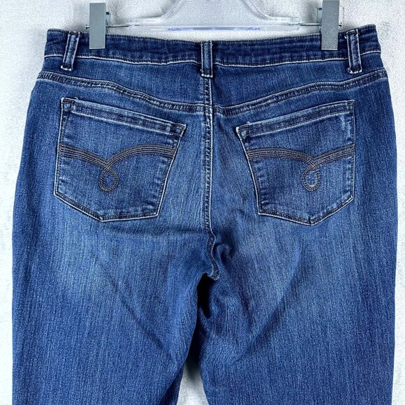 Riders by Lee Women's Straight Leg Jeans Denim 1SMTCW6 Blue Size 14 Petites - Picture 3 of 10